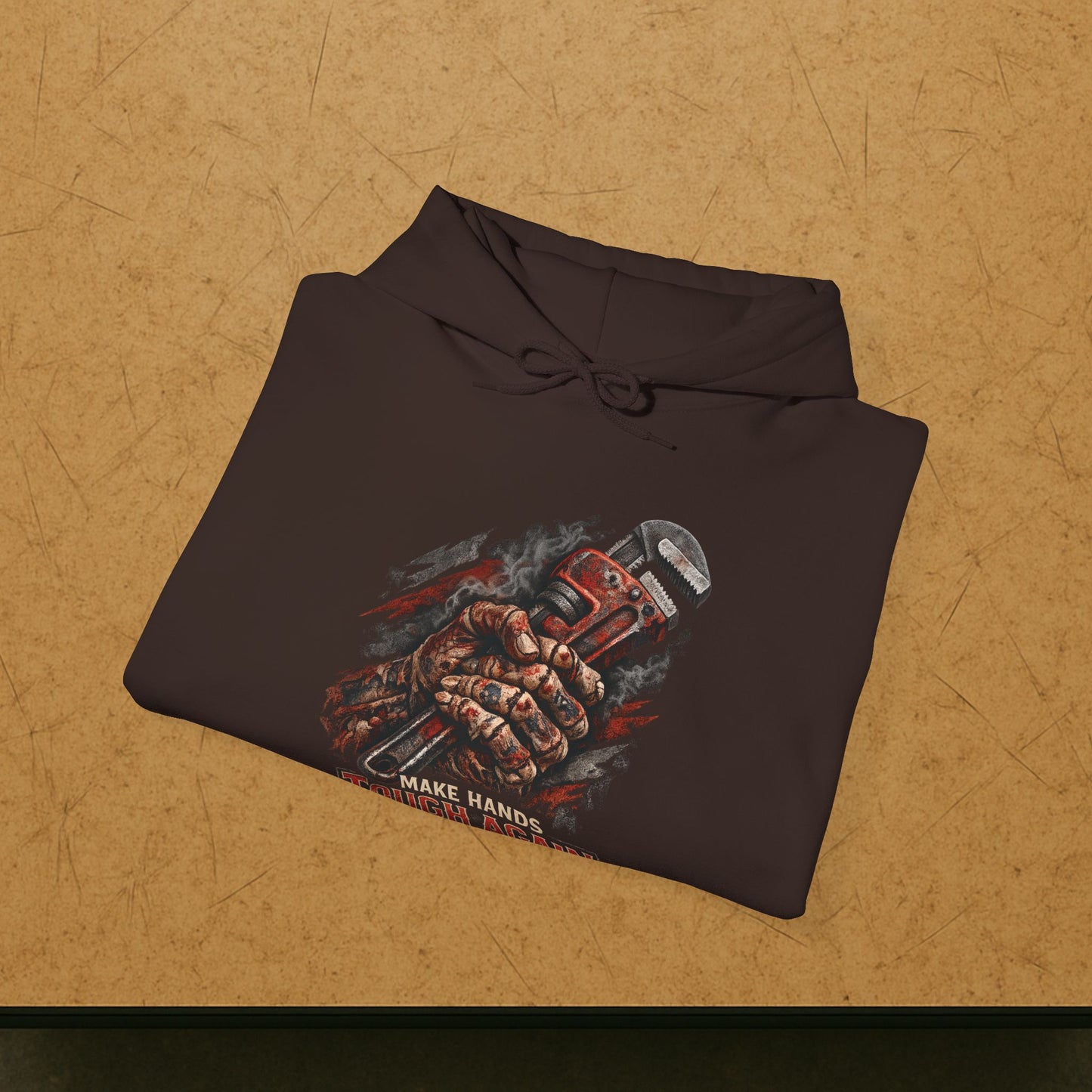 'Make Hands Tough Again' Men's Hoodie, Motivational Sweater