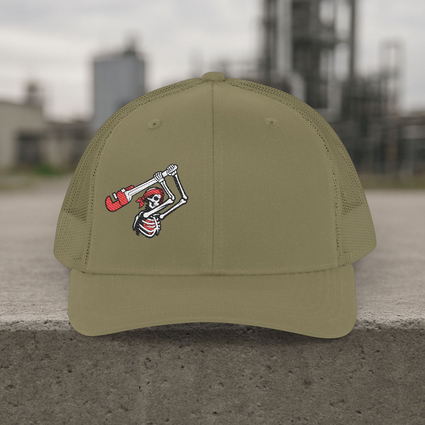 Pipefitter Skeleton Rage Hat, Pipe fitter skull cap
