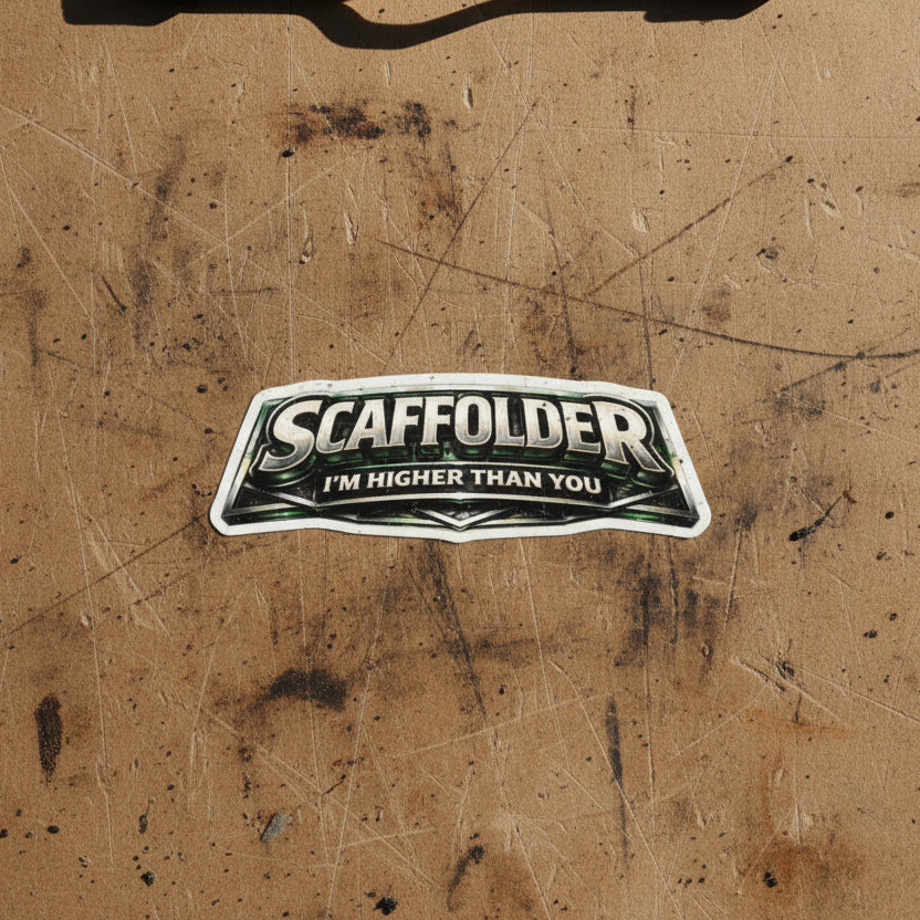 Scaffolder I’m Higher Than You Sticker, Scaffolder Hardhat Stickers ...