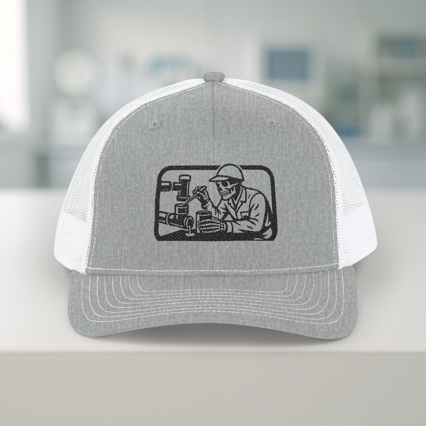 Plumber Solvent Work Hat, Plumbing Skeleton Trade Cap