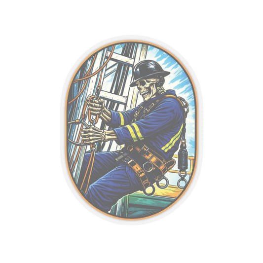 Skeleton Derrickhand Sticker, Derrickhand Hardhat Stickers