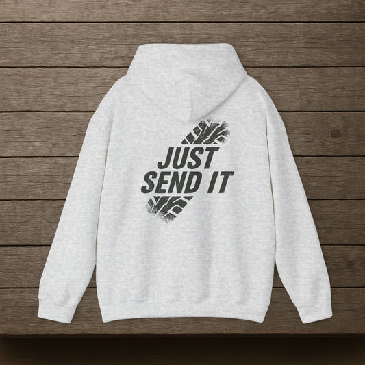 'Just Send It' Men's Hoodie, Motivational Sweater