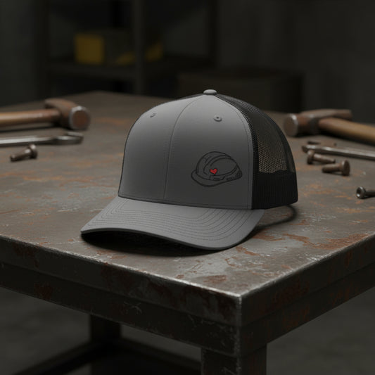 Hard Hat Heart Hat, Blue Collar Pride Hat