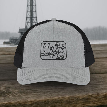Skeleton Motorhand Valve Work Hat, Oilfield Motorhand Cap