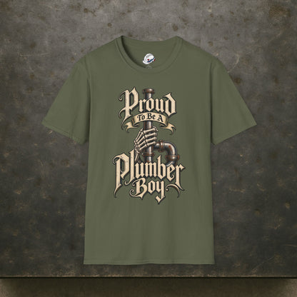Proud To Be A Plumber Boy Skeletal Pipework Men's T-Shirt