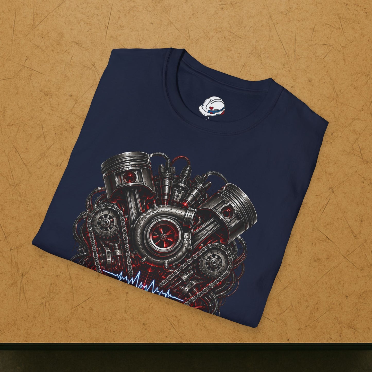 Turbocharged Engine Heart T-Shirt, Automotive Technician T-Shirt