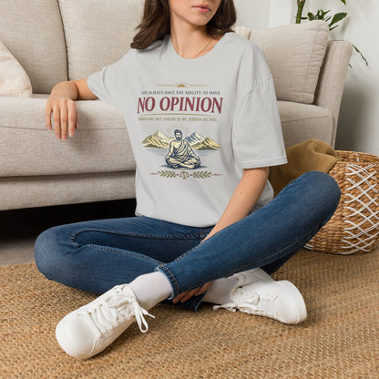 "Ability To Have No Opinion” T-Shirt, Stoic Observer motivational t-shirt