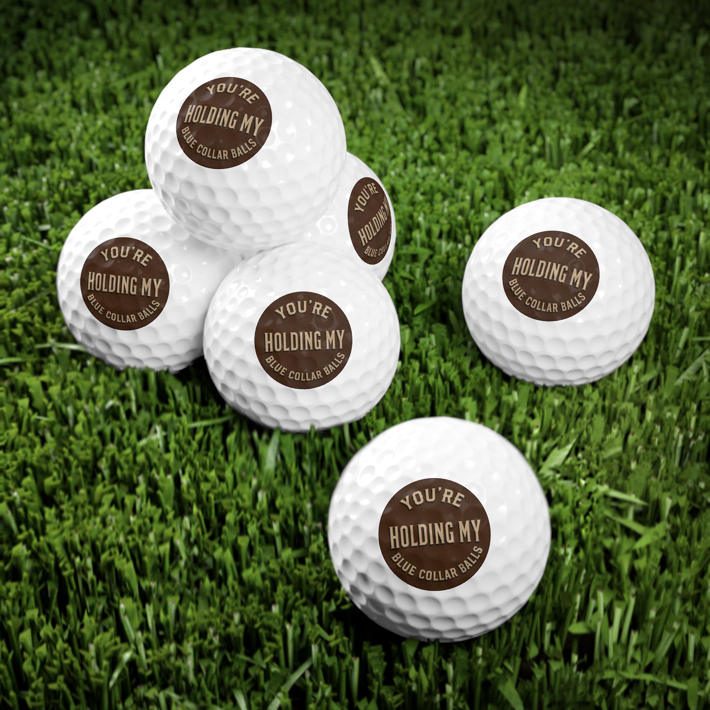 Blue Collar "Holding My Balls" Golf Balls, Toughneck 6pcs