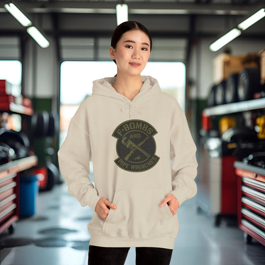 'F-Bombs and Pipe Wrenches' Hoodie, Motivational Sweater