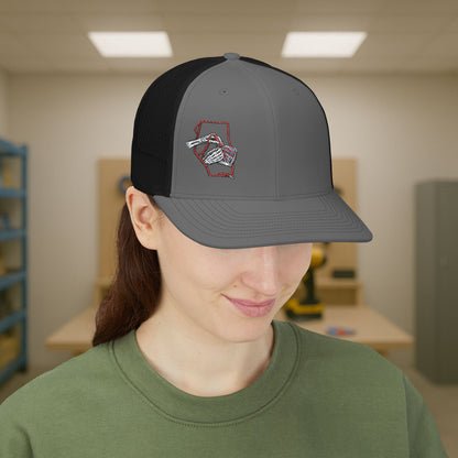 Electrician Skeleton Hands Embroidered, Electrical Micrometer Cap