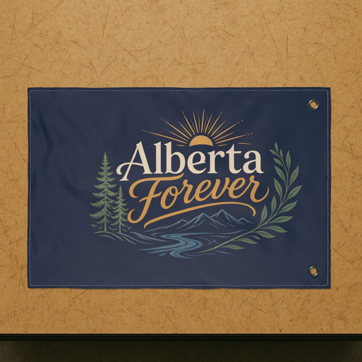 "Alberta Forever" Double-Sided Flag, Toughneck Outdoor Decorative Banner