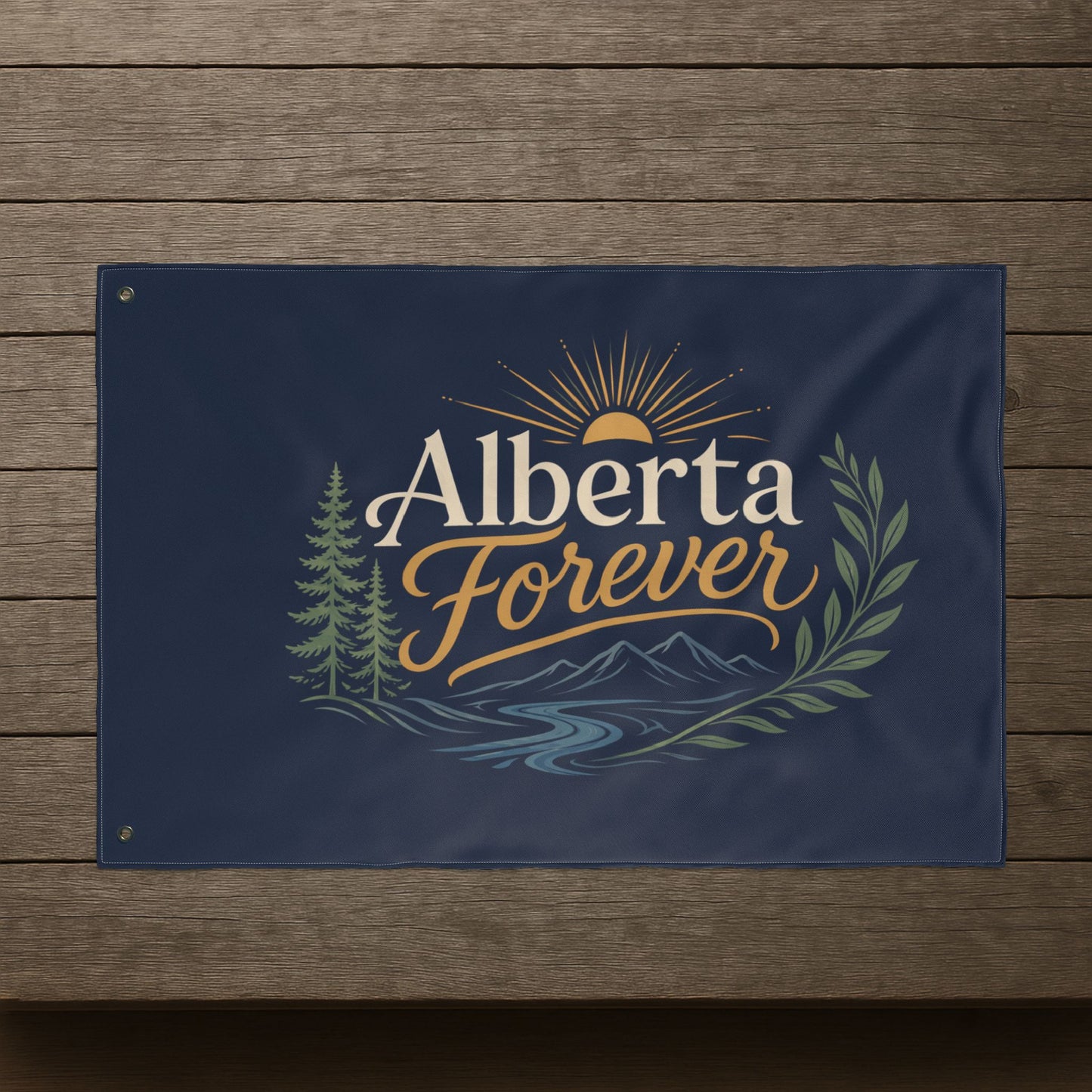 "Alberta Forever" Double-Sided Flag, Toughneck Outdoor Decorative Banner