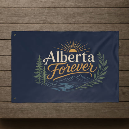 "Alberta Forever" Double-Sided Flag, Toughneck Outdoor Decorative Banner