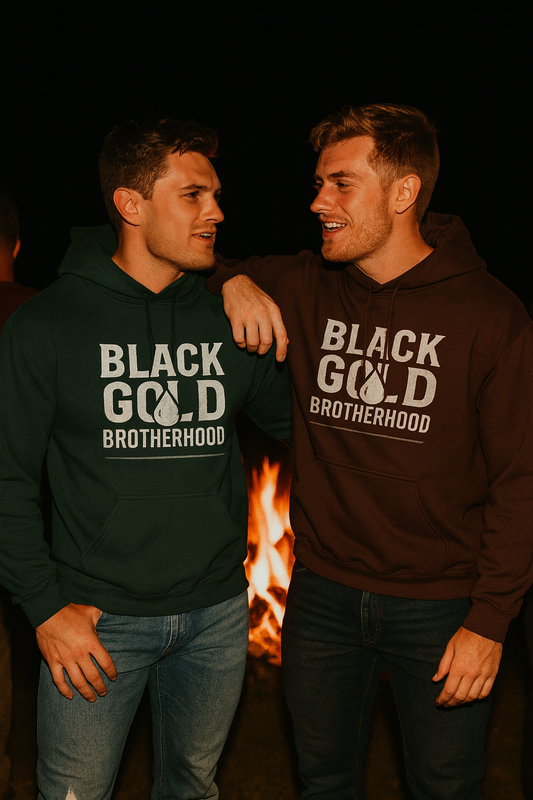 'Black Gold Brotherhood' Hoodie, Motivational Sweater