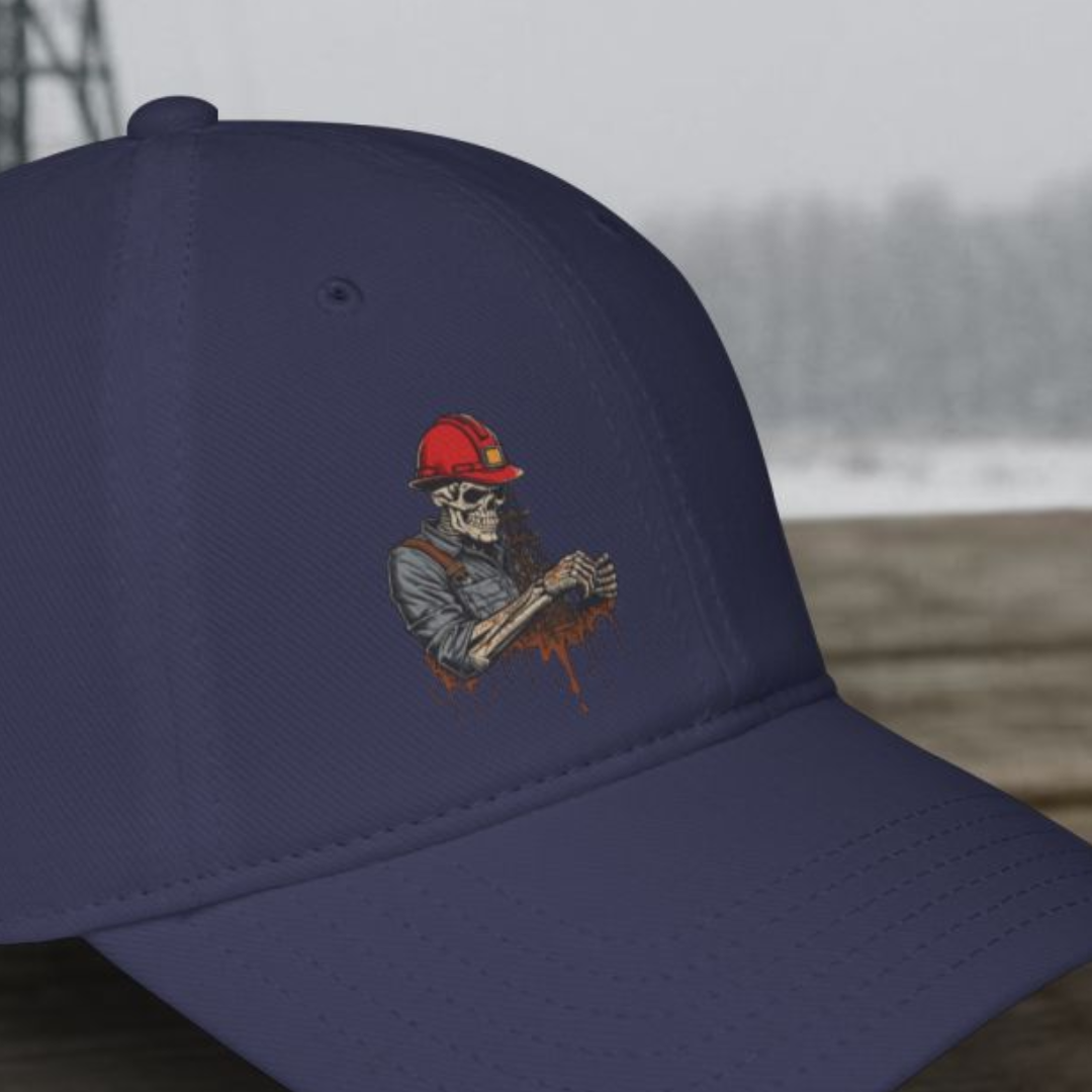 Skeleton Oilfield Worker Visual hat, General Oil cap