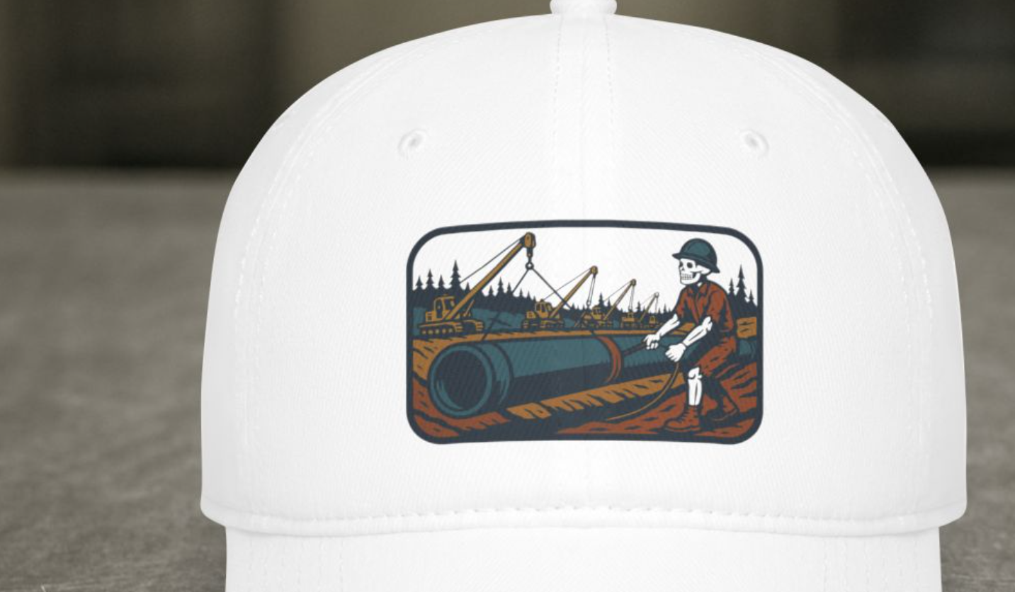 Pipeline Linework Hat, Skeleton Pipeliner Cap