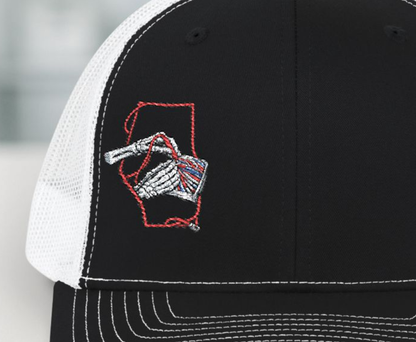 Electrician Skeleton Hands Embroidered, Electrical Micrometer Cap