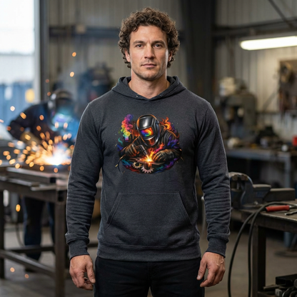 Psychedelic Torch Smoke Welder Hoodie, Welding Sweater