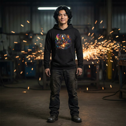 Psychedelic Torch Smoke Welder Hoodie, Welding Sweater