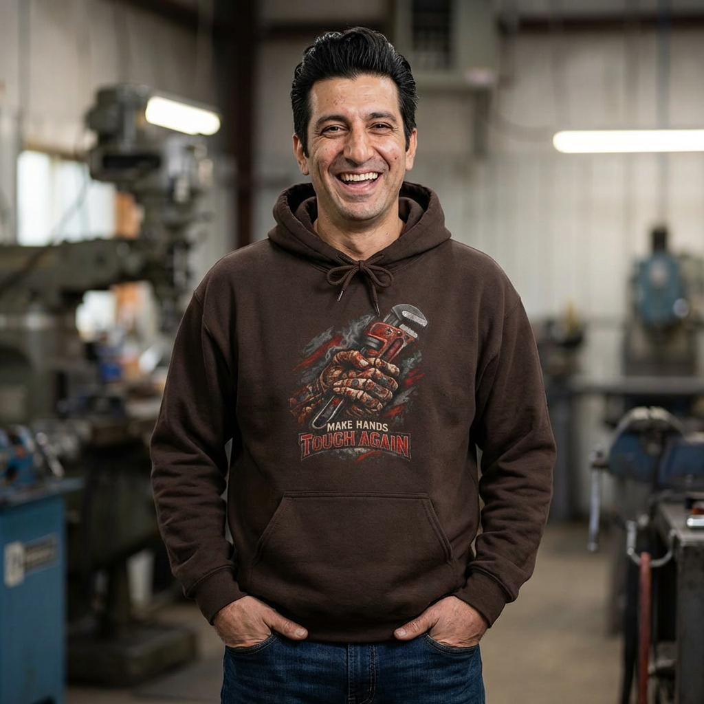 'Make Hands Tough Again' Men's Hoodie, Motivational Sweater