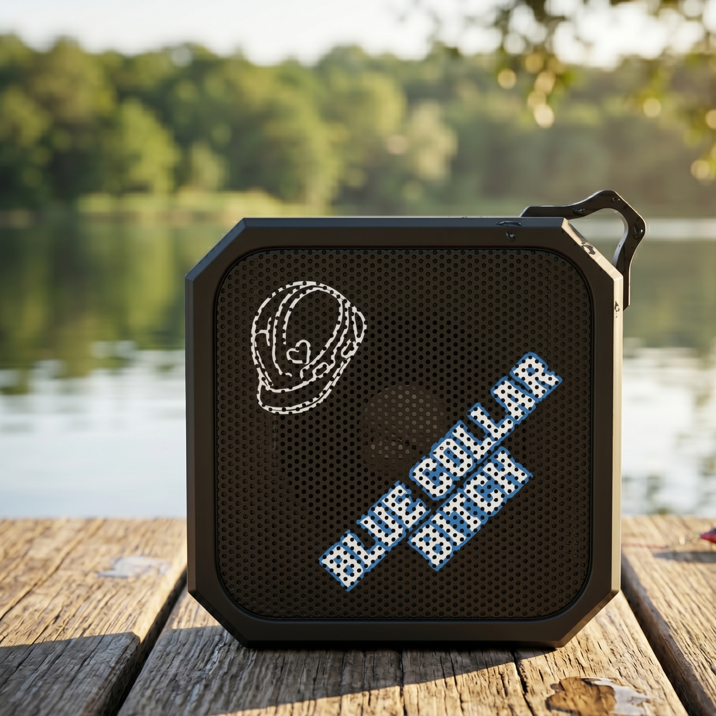 "Blue Collar Bitch" Portable Waterproof Speaker, Toughneck Outdoor Bluetooth Women In Trades Speaker
