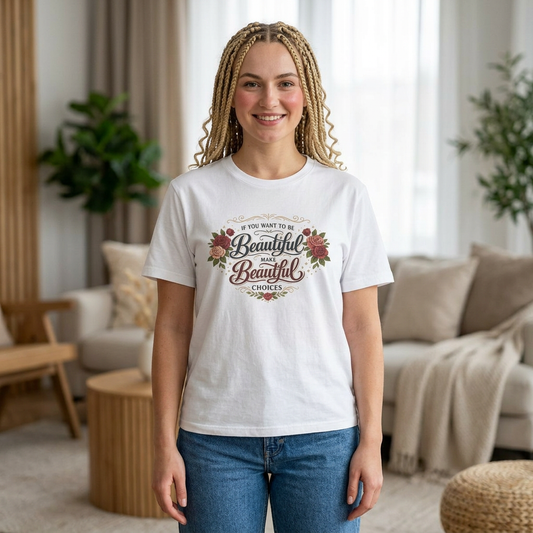 “Make Beautiful Choices” T-Shirt, Beautiful Choices motivational t-shirt