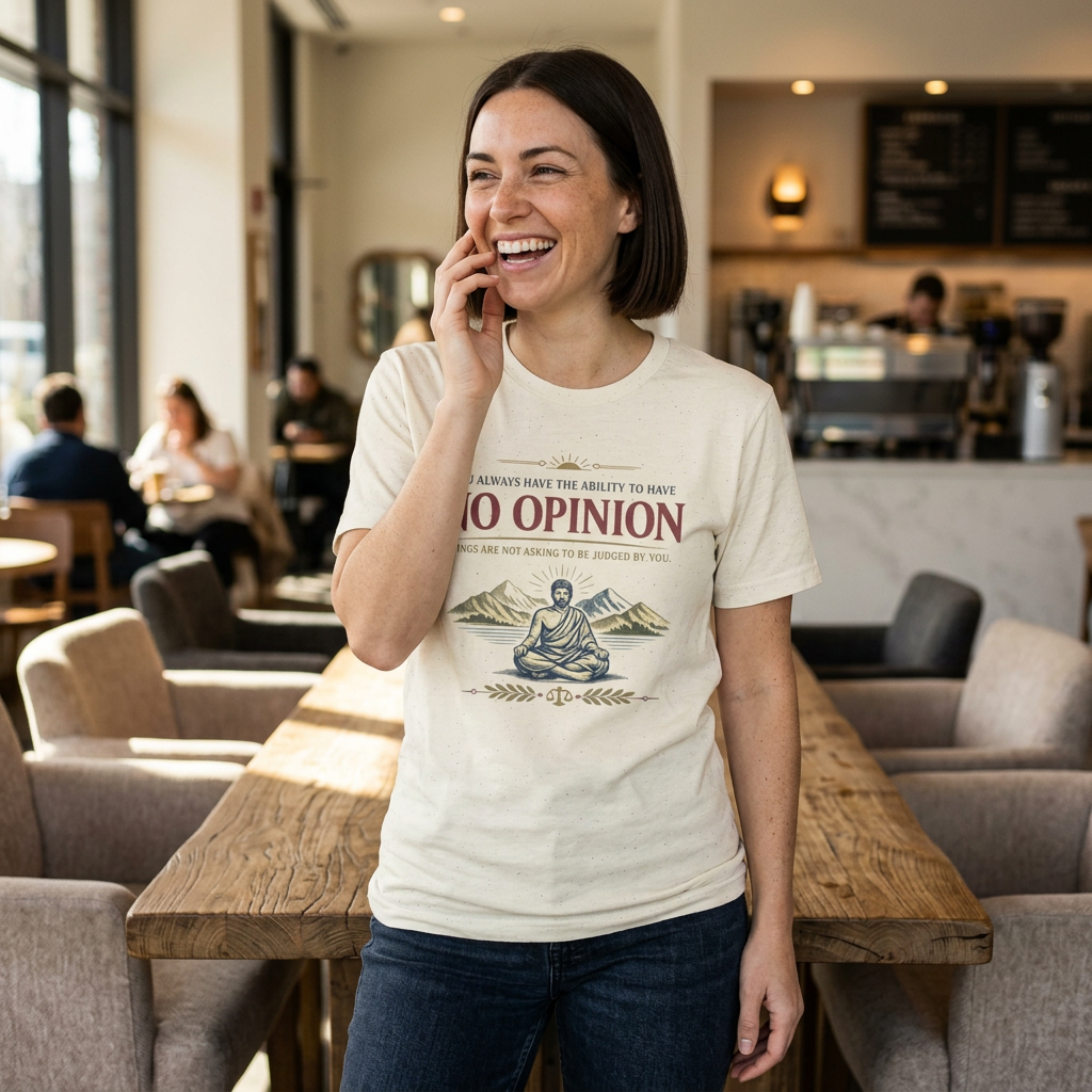 "Ability To Have No Opinion” T-Shirt, Stoic Observer motivational t-shirt