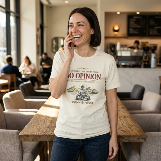"Ability To Have No Opinion” T-Shirt, Stoic Observer motivational t-shirt