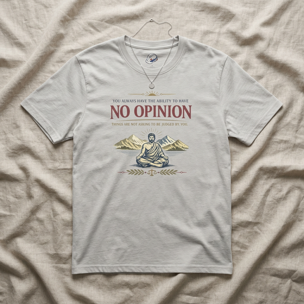 "Ability To Have No Opinion” T-Shirt, Stoic Observer motivational t-shirt