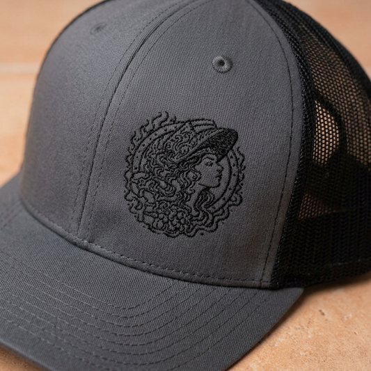 Floral Female Pipefitter Portrait Hat, Pipefitter Hat