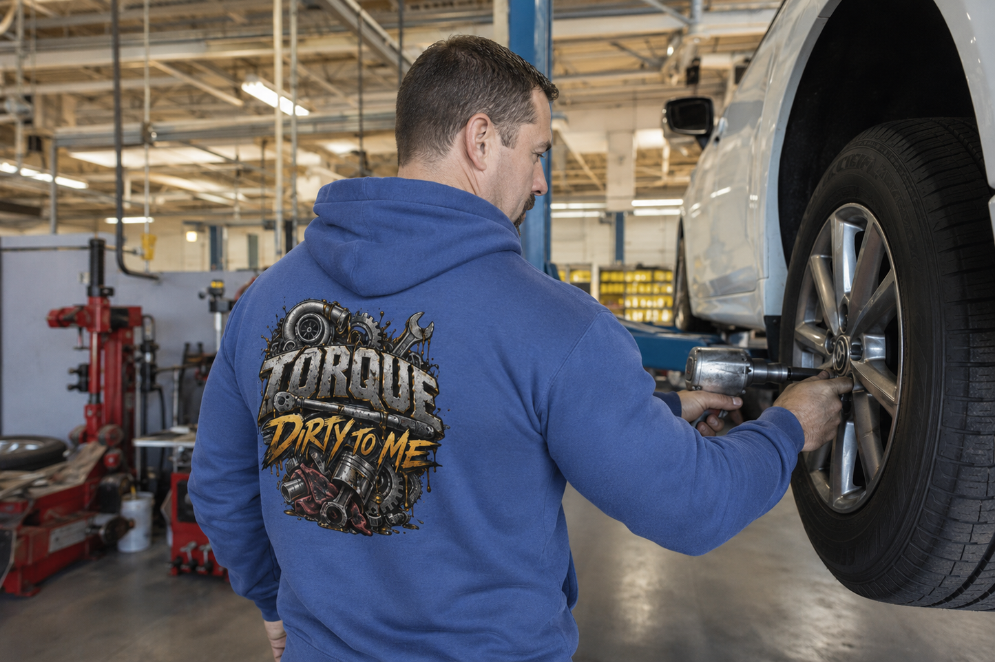 “Torque Dirty” Sweater, Automotive Technician Motivational Hoodie