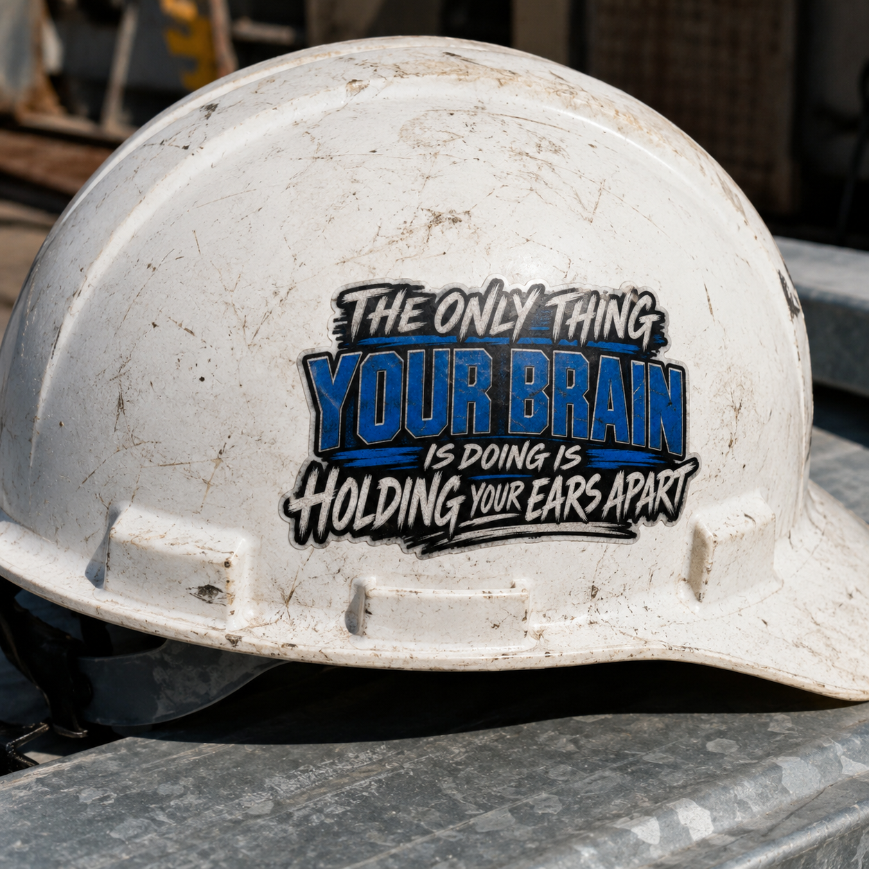 “Holding Your Ears Apart” Sticker, Funny Hardhat Stickers