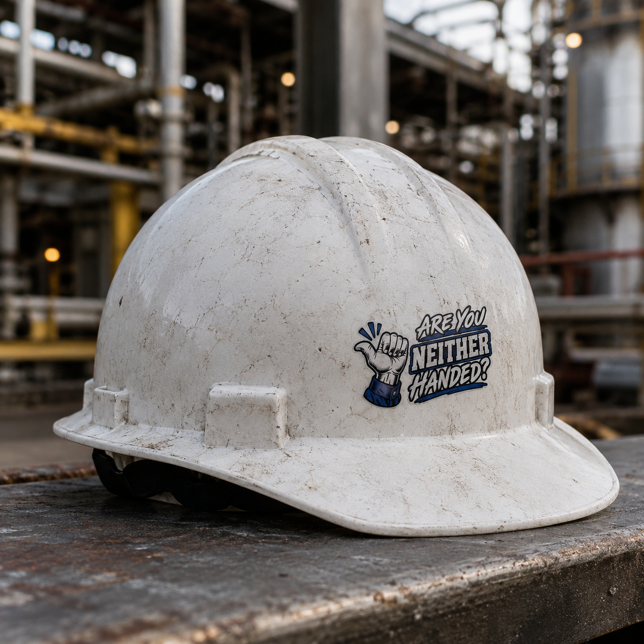 “Are You Neither Handed?” Sticker, Funny Hardhat Stickers