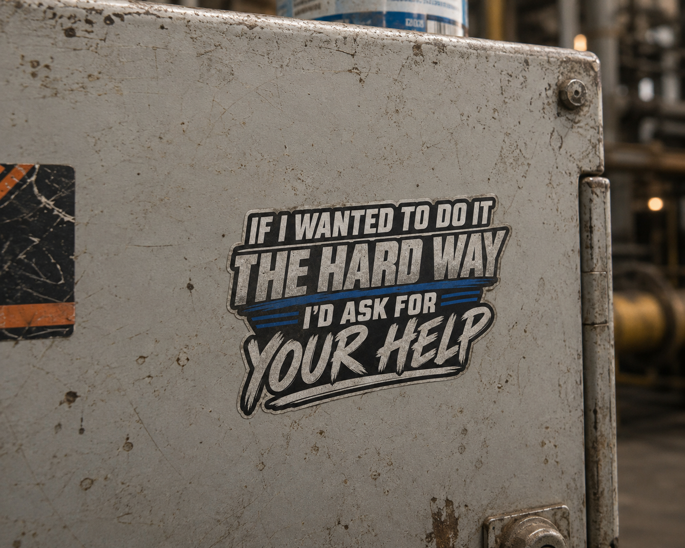 “If I Wanted the Hard Way” Sticker, Funny Hardhat Stickers