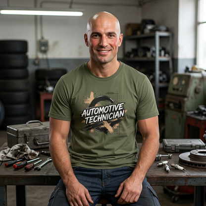 Automotive Technician T-Shirt, Distressed Auto Mechanic T-Shirt