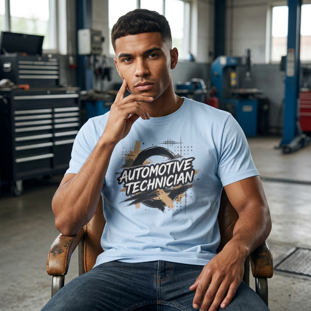 Automotive Technician T-Shirt, Distressed Auto Mechanic T-Shirt