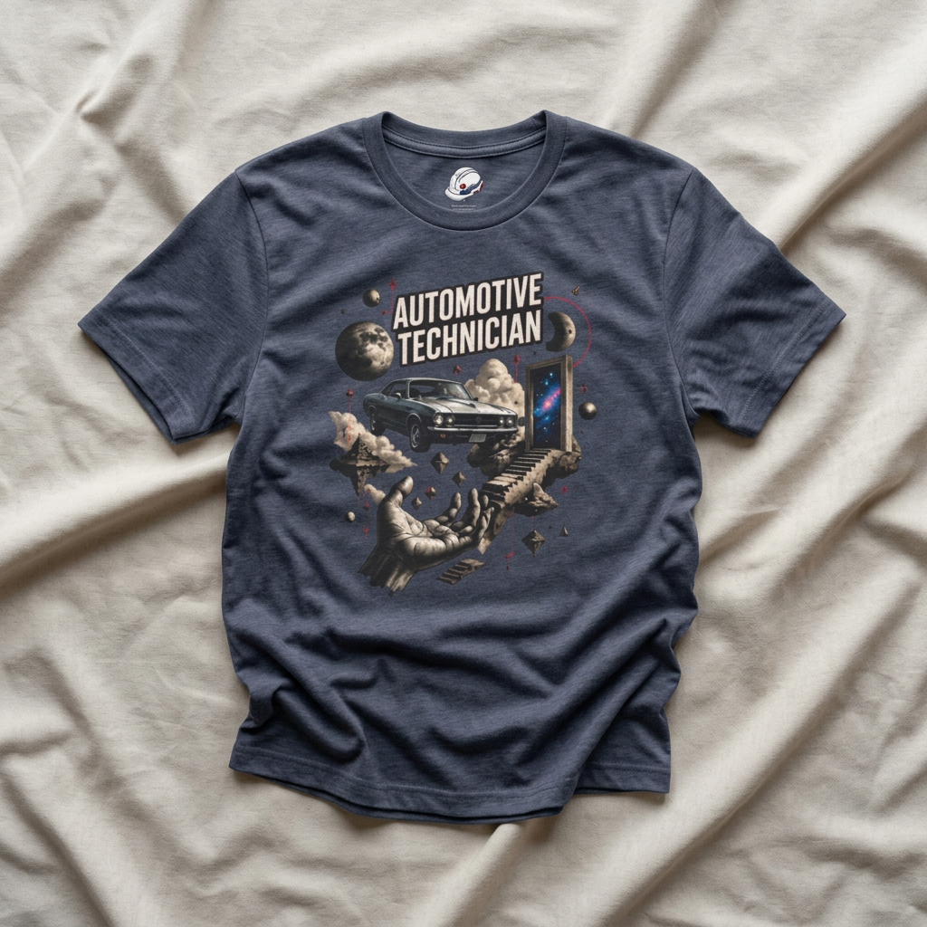 Cosmos Garage Automotive Technician T-Shirt, Space Mechanic T-Shirt