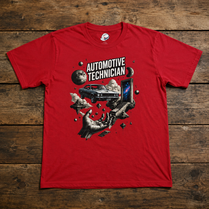 Cosmos Garage Automotive Technician T-Shirt, Space Mechanic T-Shirt