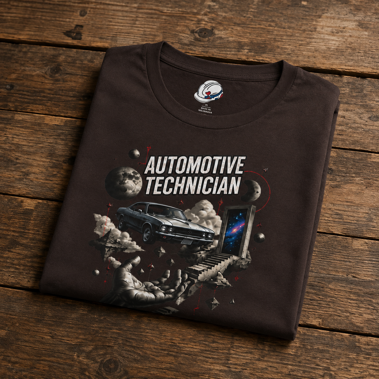 Cosmos Garage Automotive Technician T-Shirt, Space Mechanic T-Shirt