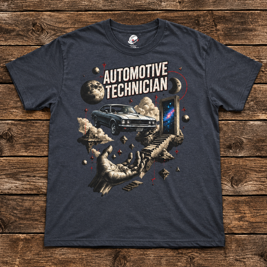Cosmos Garage Automotive Technician T-Shirt, Space Mechanic T-Shirt