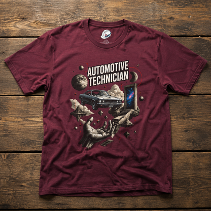 Cosmos Garage Automotive Technician T-Shirt, Space Mechanic T-Shirt