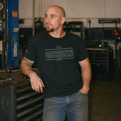 Industrial Badge Automotive Technician T-Shirt, Auto Mechanic T-Shirt