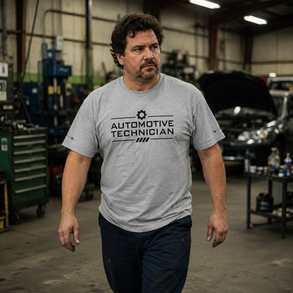 Industrial Badge Automotive Technician T-Shirt, Auto Mechanic T-Shirt