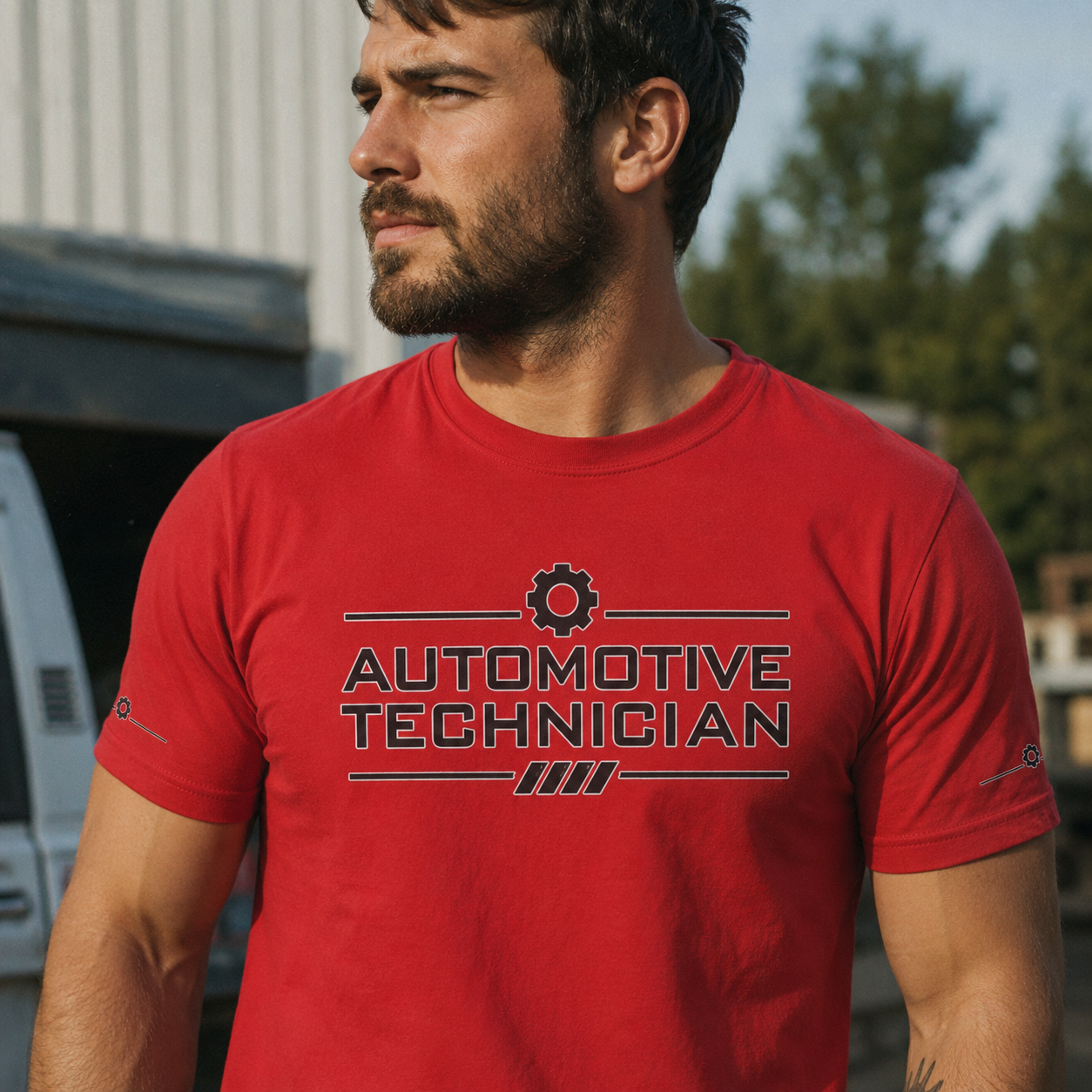 Industrial Badge Automotive Technician T-Shirt, Auto Mechanic T-Shirt