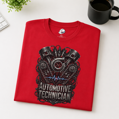 Turbocharged Engine Heart T-Shirt, Automotive Technician T-Shirt