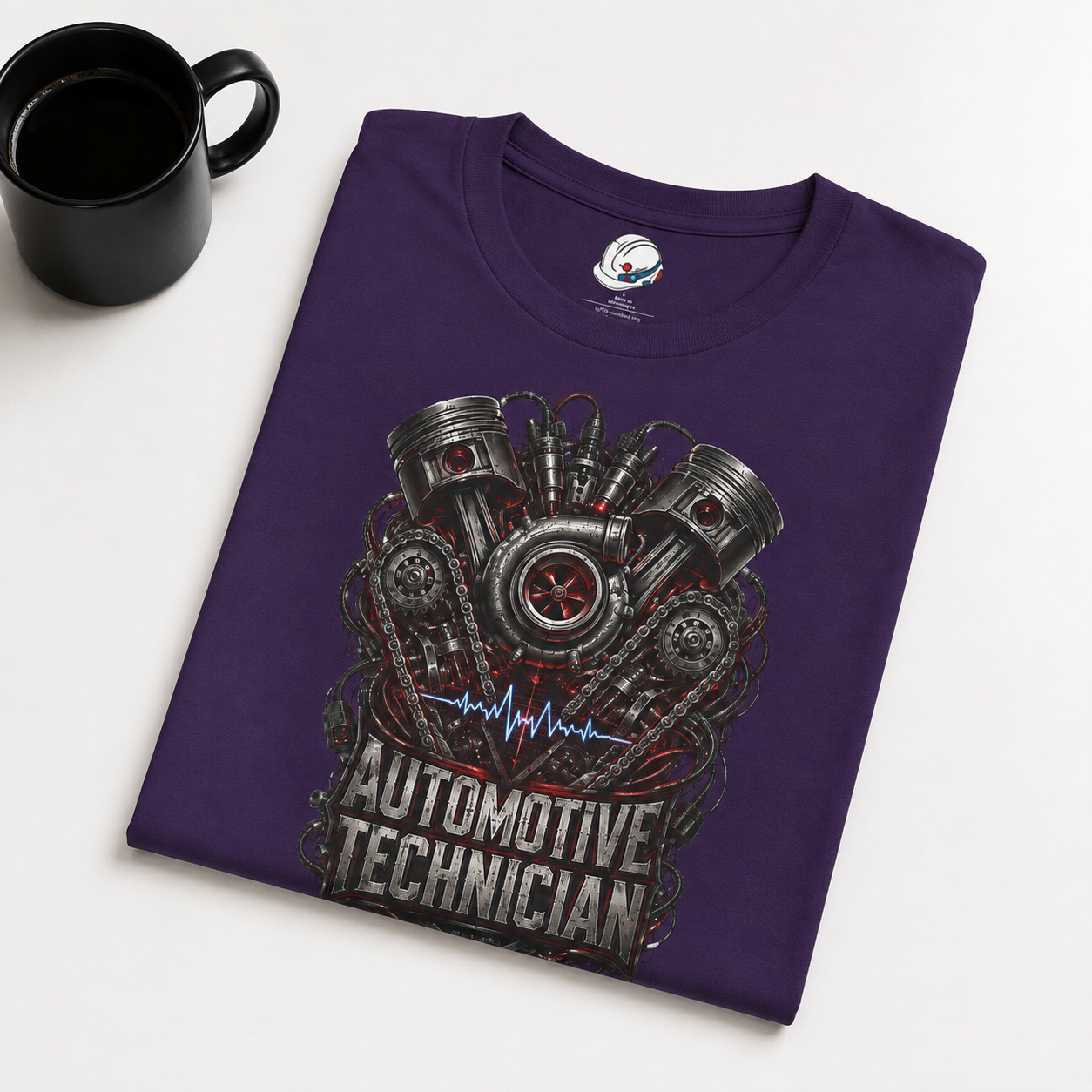 Turbocharged Engine Heart T-Shirt, Automotive Technician T-Shirt