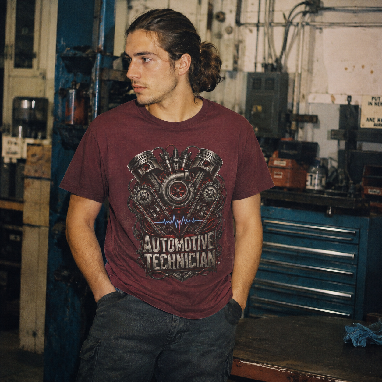 Turbocharged Engine Heart T-Shirt, Automotive Technician T-Shirt