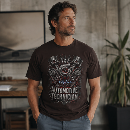Turbocharged Engine Heart T-Shirt, Automotive Technician T-Shirt