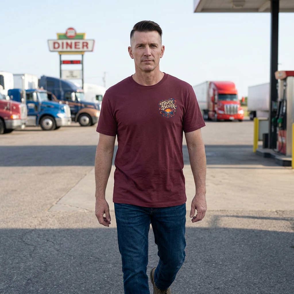 Miles Don’t Lie Semi Driver T-Shirt, Truck Driver Graphic Tee Shirt