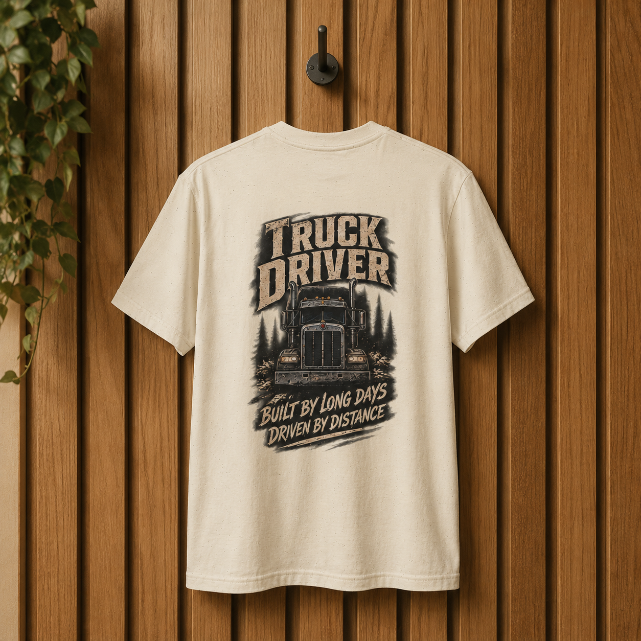 Built By Long Days Driven By Distance Semi T-Shirt, Truck Driver Tee Shirt